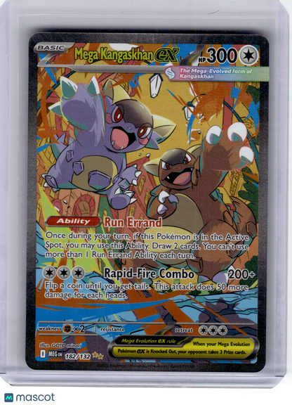 2025 Pokemon—Mega Kangaskhan EX #182 Mega Evolution—SIR Holo