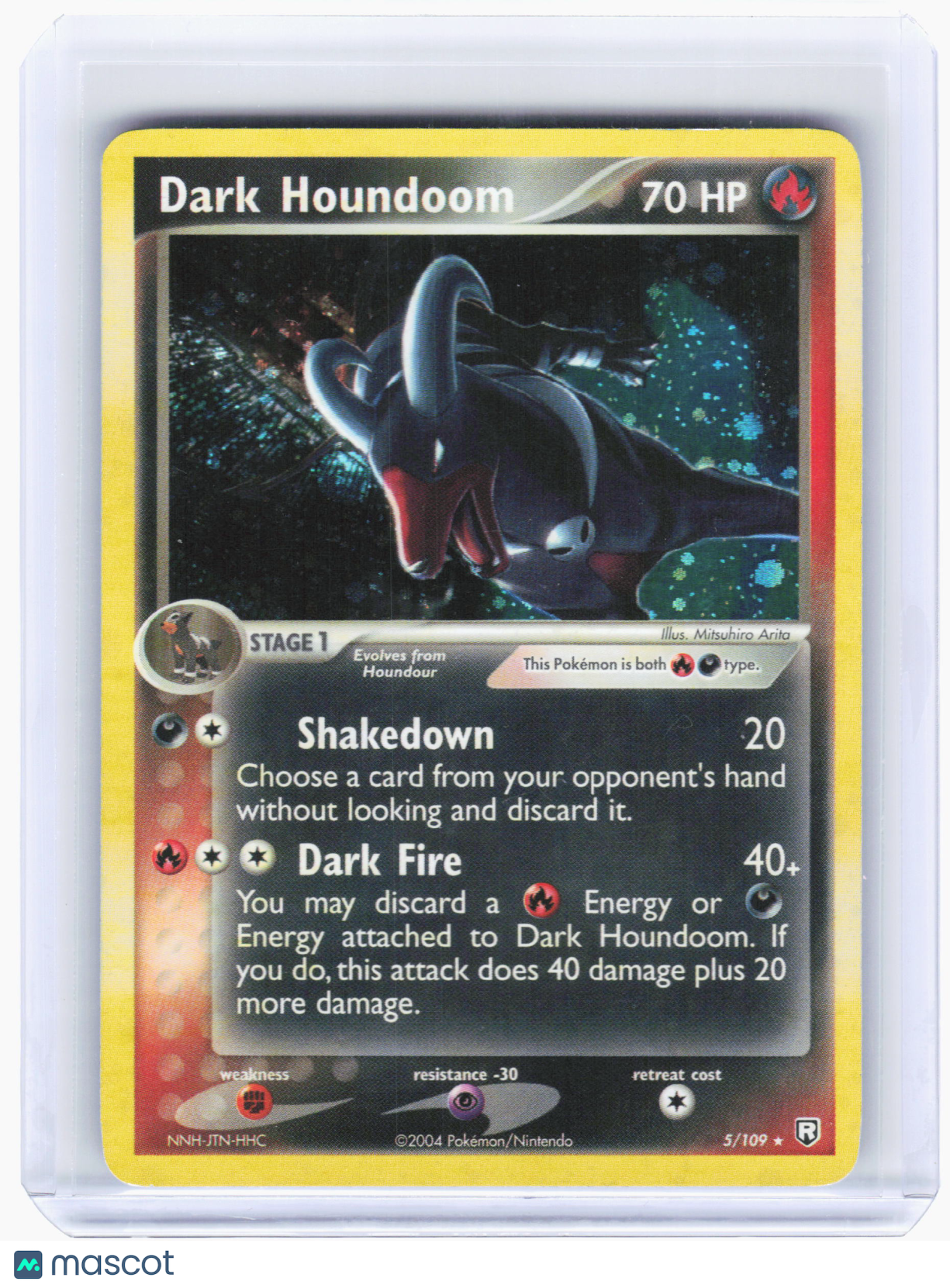 Pokemon—Dark Houndoom #5/109 2004 EX Team Rocket Returns—Holo [Lightly Played]