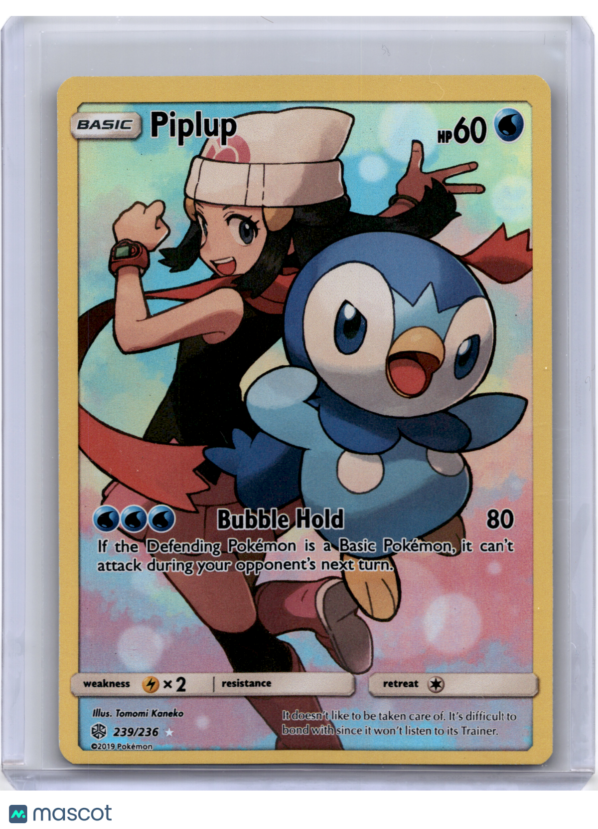 2019 Pokemon—Piplup (Secret) #239/236 Cosmic Eclipse—Secret Rare Holo