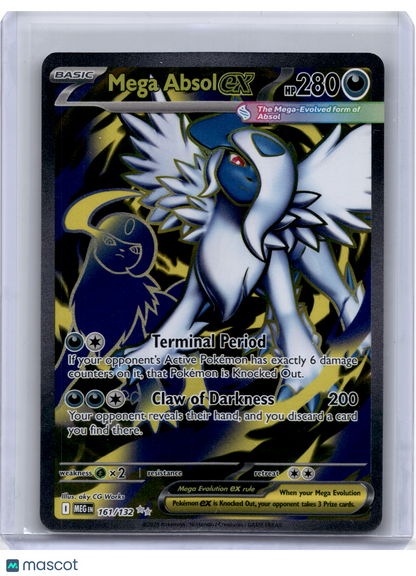 2025 Pokemon—Mega Absol ex #161/132 Mega Evolution Base Set—Ultra Rare Holo