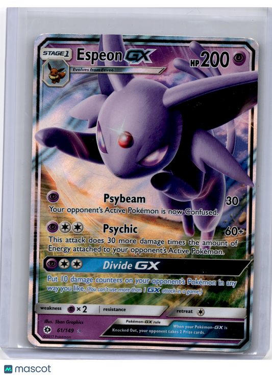 2017 Pokemon—Espeon GX #61/149 Sun & Moon Base Set—Ultra Rare [Lightly Played]