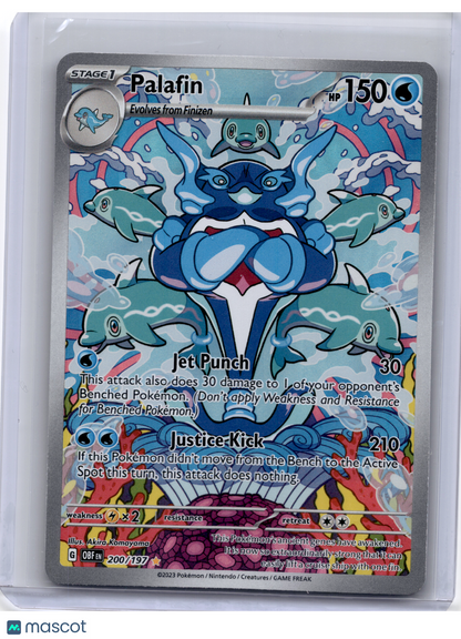 2023 Pokemon—Palafin #200/197 Obsidian Flames—Illustration Rare Holo
