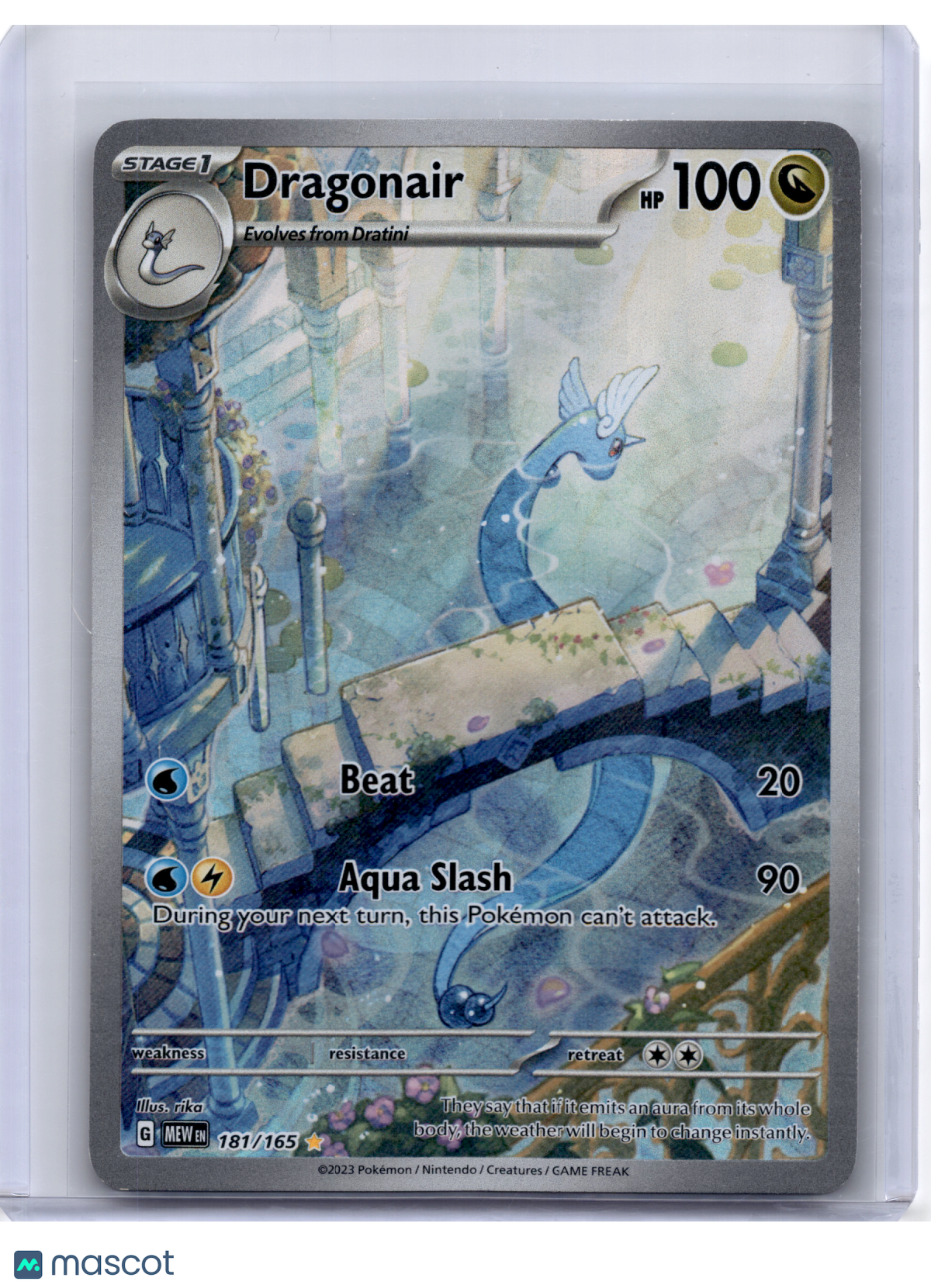 2023 Pokemon—Dragonair #181/165 Scarlet & Violet 151—Illustration Rare Holo