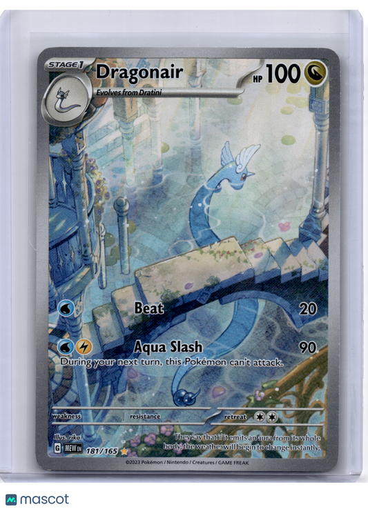 2023 Pokemon—Dragonair #181/165 Scarlet & Violet 151—Illustration Rare Holo
