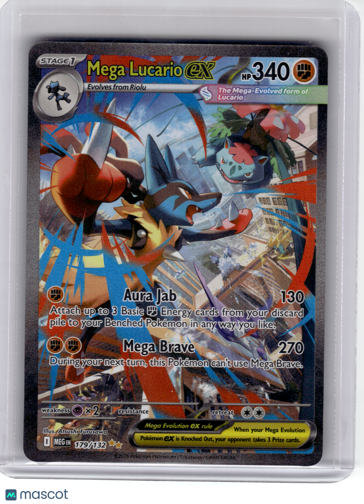 2025 Pokemon—Mega Lucario ex #179/132 Mega Evolution—Special Illustration Rare