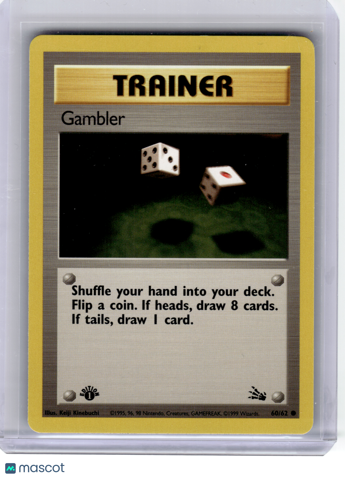 1999 Pokemon—Gambler #60/62 Fossil—Common Non-Foil (First Edition)