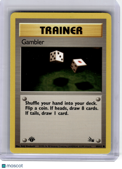 1999 Pokemon—Gambler #60/62 Fossil—Common Non-Foil (First Edition)