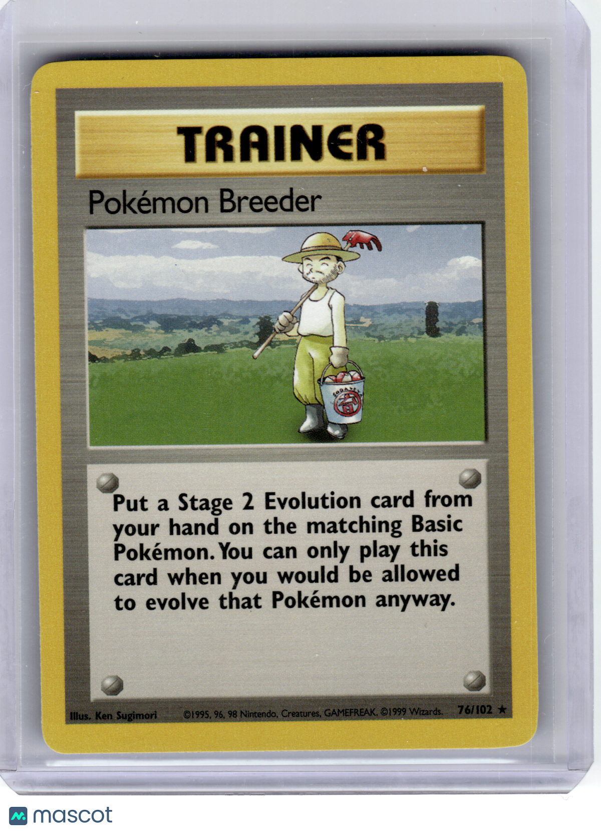 1999 Pokemon—Pokemon Breeder #76/102 Base Set—Rare Non-Holo