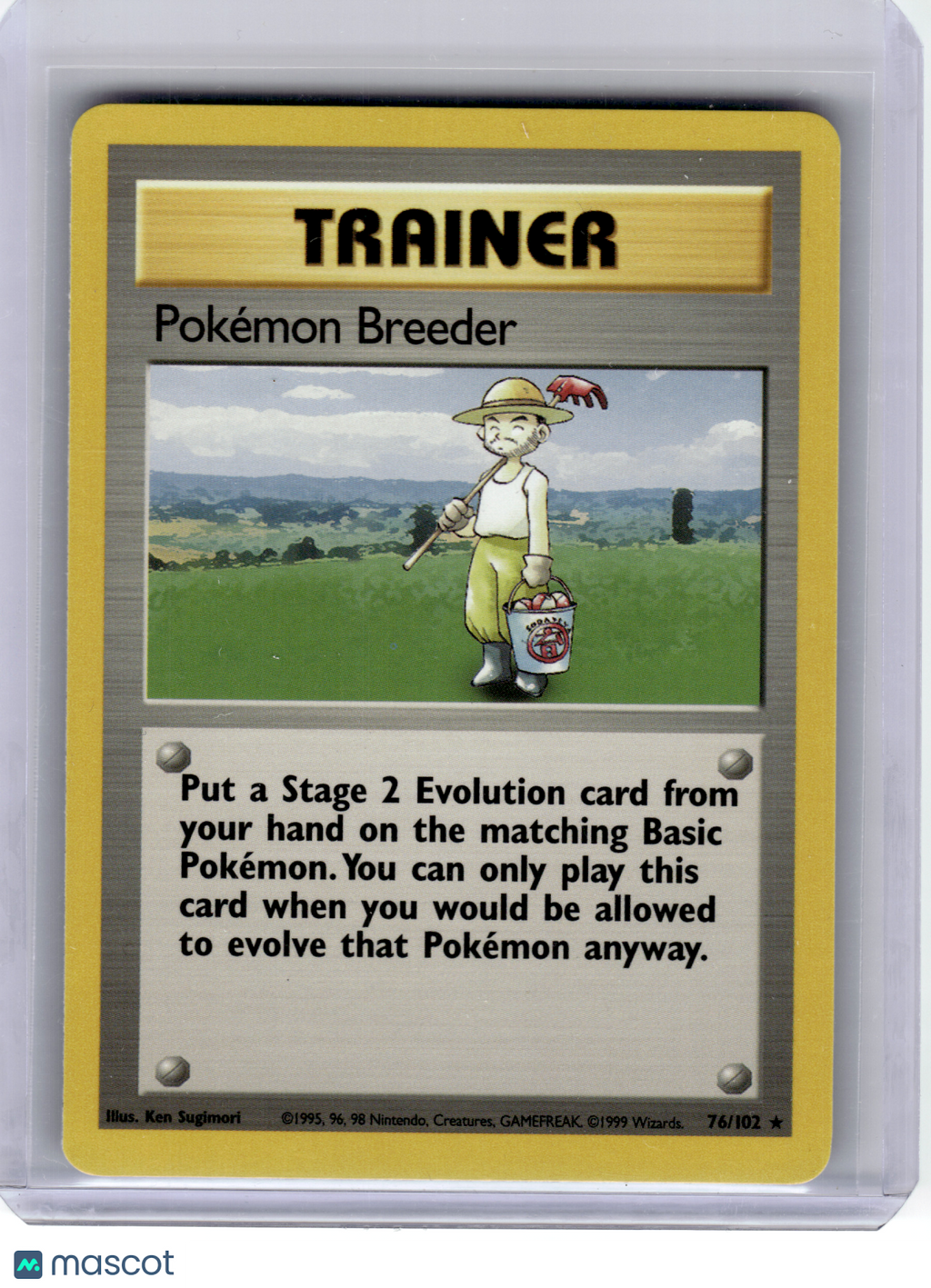 1999 Pokemon—Pokemon Breeder #76/102 Base Set—Rare Non-Holo