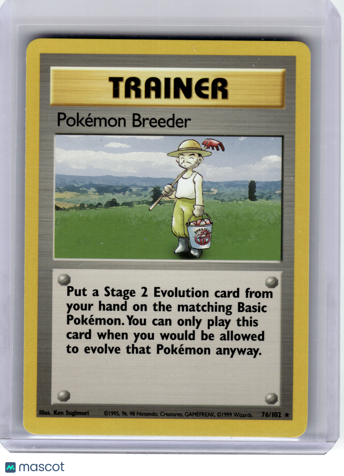 1999 Pokemon—Pokemon Breeder #76/102 Base Set—Rare Non-Holo