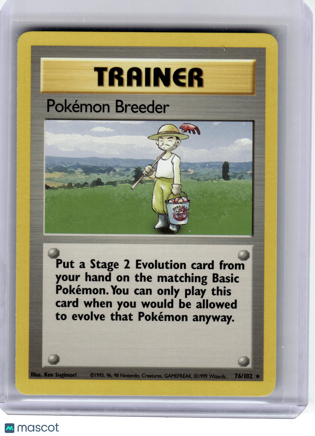 1999 Pokemon—Pokemon Breeder #76/102 Base Set—Rare Non-Holo