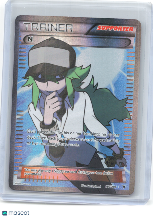 2011 Pokemon—N (Supporter) (Full Art) #101/101 Noble Victories—UR Foil (HP)