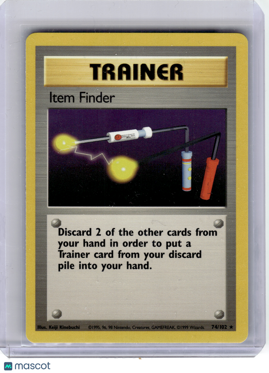 1999 Pokemon—Item Finder #74/102 Base Set—Rare Non-Holo