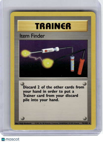 1999 Pokemon—Item Finder #74/102 Base Set—Rare Non-Holo