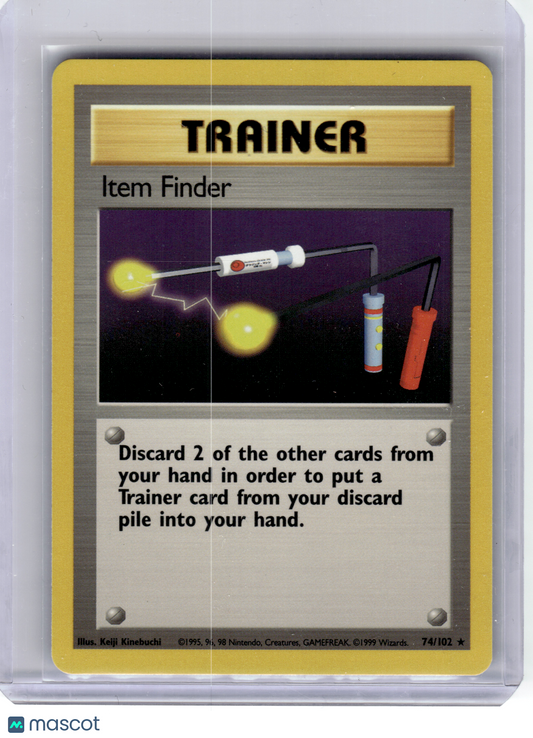 1999 Pokemon—Item Finder #74/102 Base Set—Rare Non-Holo