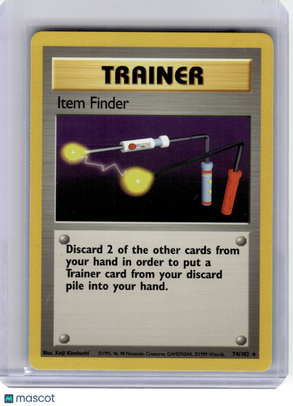 1999 Pokemon—Item Finder #74/102 Base Set—Rare Non-Holo