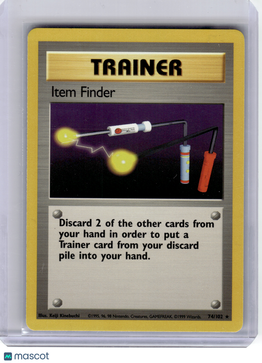 1999 Pokemon—Item Finder #74/102 Base Set—Rare Non-Holo
