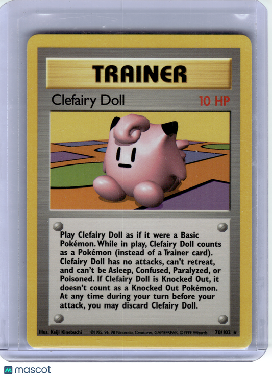 1999 Pokemon—Clefairy Doll #70/102 Base Set—Rare Non-Holo