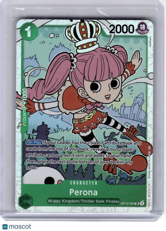 2025 One Piece—Perona #OP12-034 Legacy of the Master—Super Rare Foil