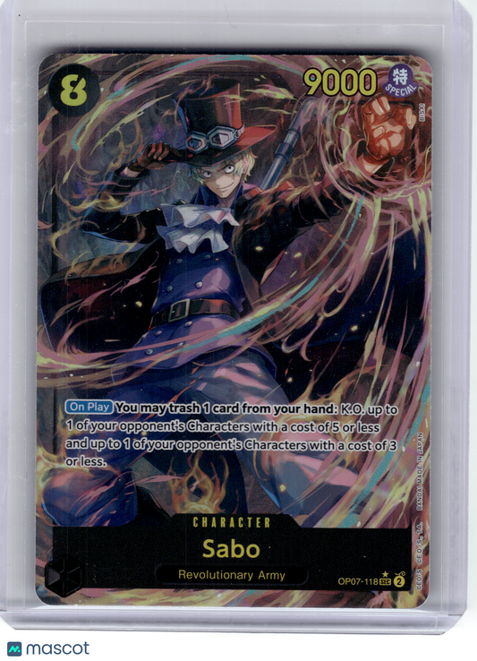 2024 One Piece—Sabo #OP07-118 500 Years in the Future—Secret Rare Foil (Alt Art)