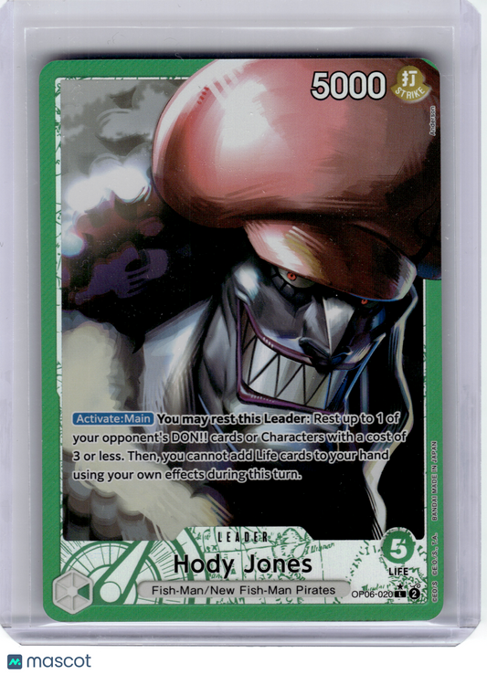 2024 One Piece—Hody Jones #OP06-020 Wings of the Captain—Leader Foil (Alt Art)