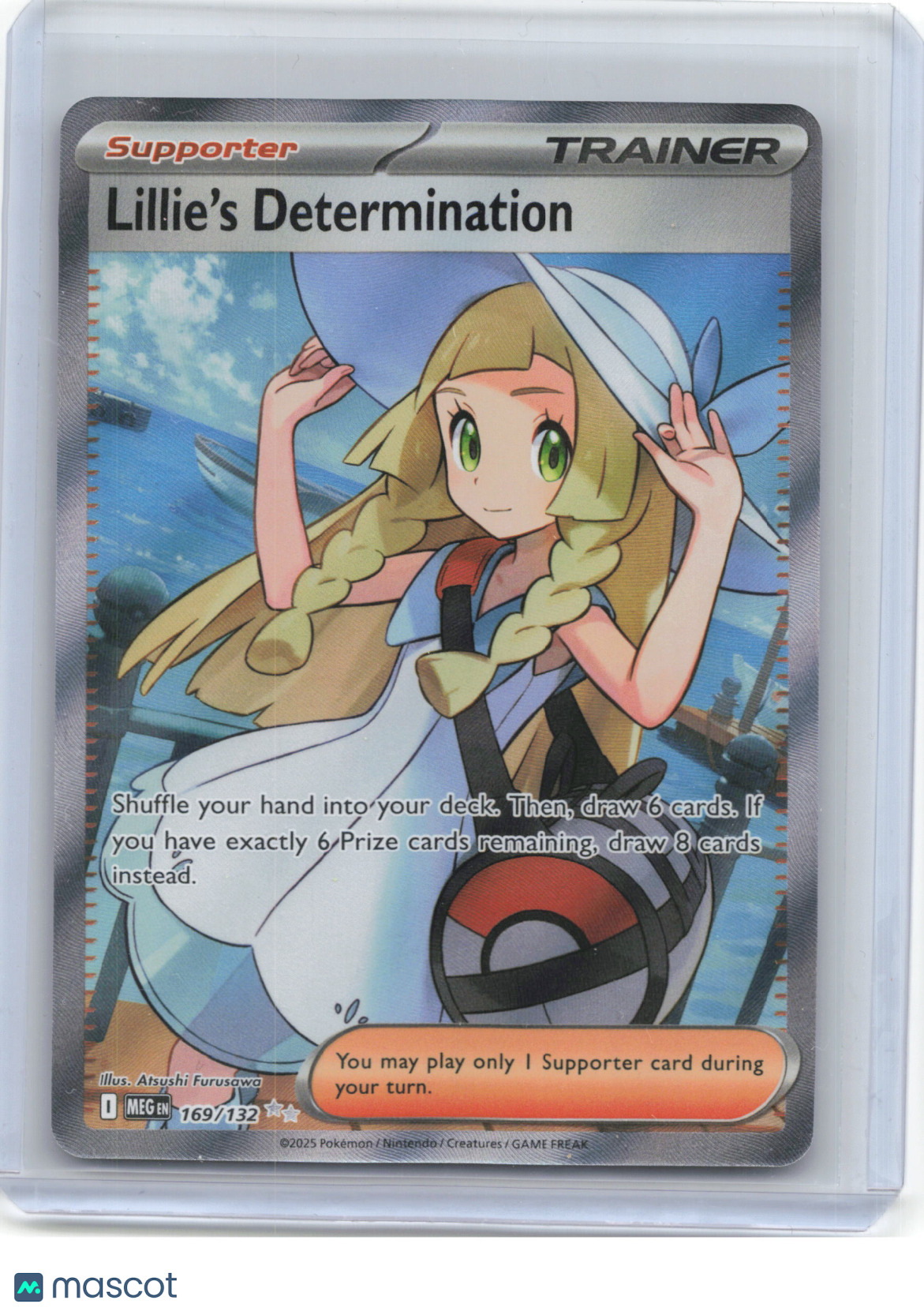 2025 Pokemon—Lillie's Determination #169/132 Mega Evolution—Ultra Rare Foil