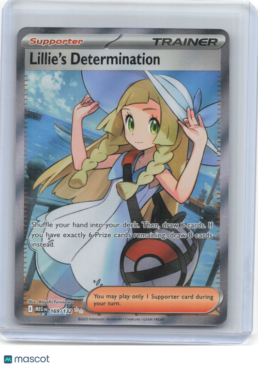 2025 Pokemon—Lillie's Determination #169/132 Mega Evolution—Ultra Rare Foil