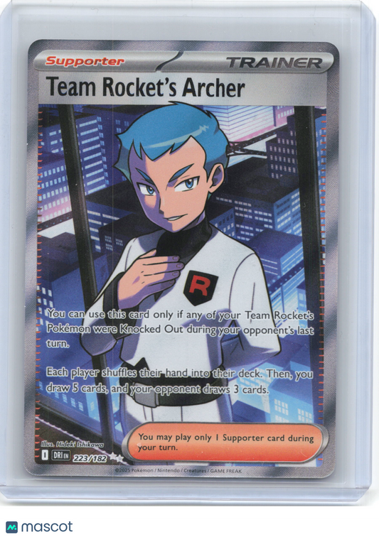 2025 Pokemon—Team Rocket's Archer #223/182 Destined Rivals—Ultra Rare Foil