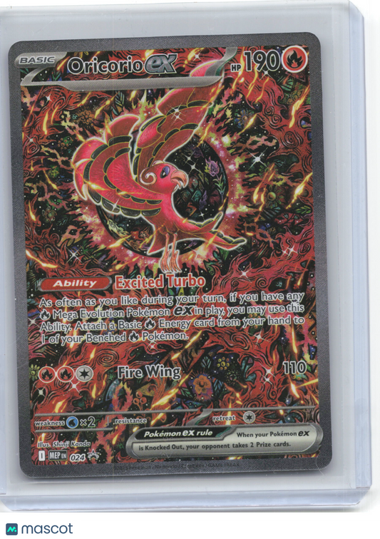 2025 Pokemon—Oricorio ex #024 Mega Evolution Promo Cards—Black Star Promo Foil