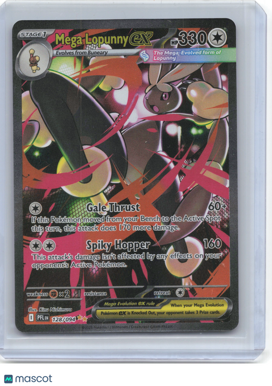 2025 Pokemon—Mega Lopunny ex #128/94 Phantasmal Flames—SIR Holo