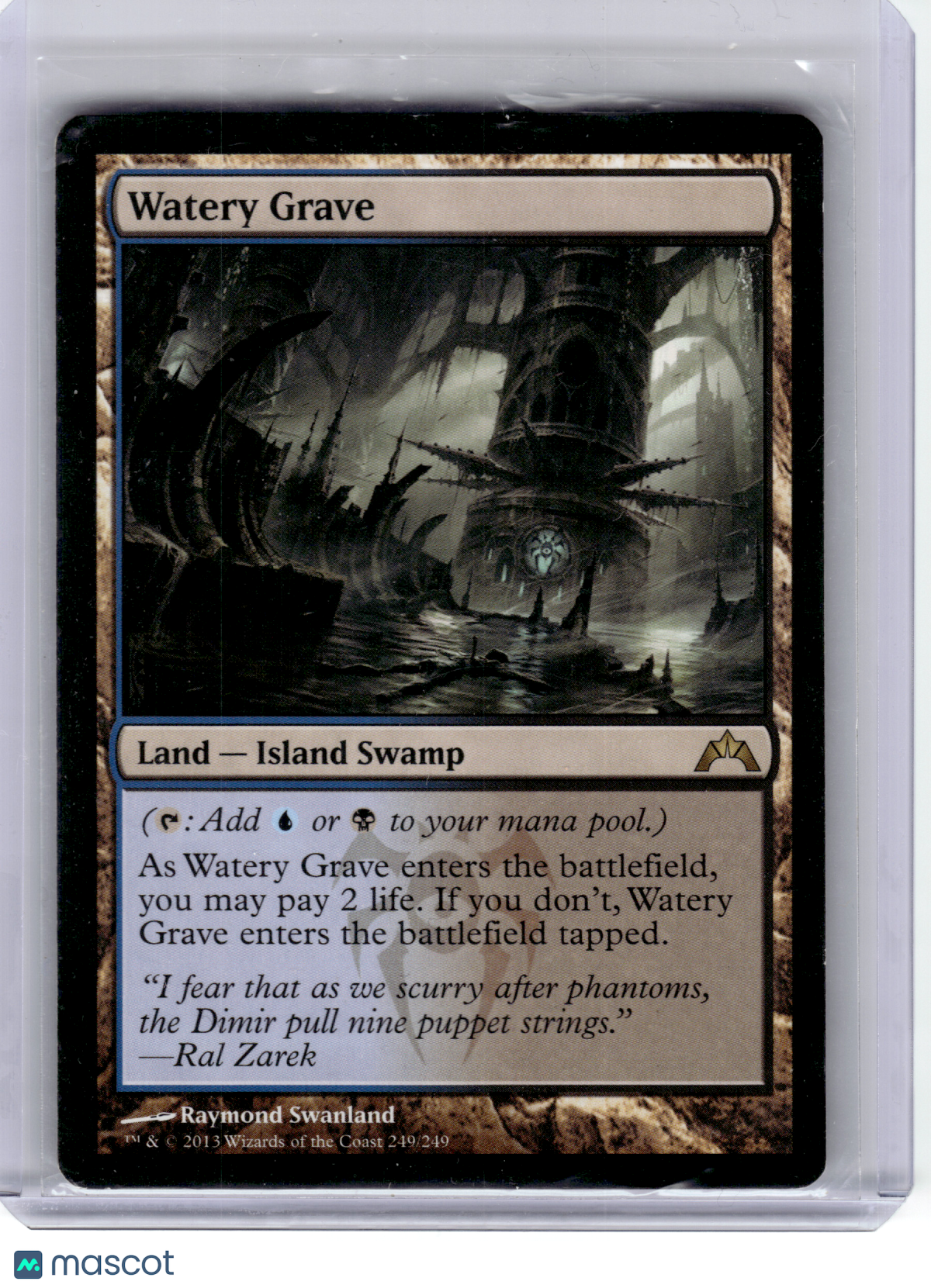 2013 MTG—Watery Grave #249 Gatecrash—Rare Non-Foil [Moderately Played]