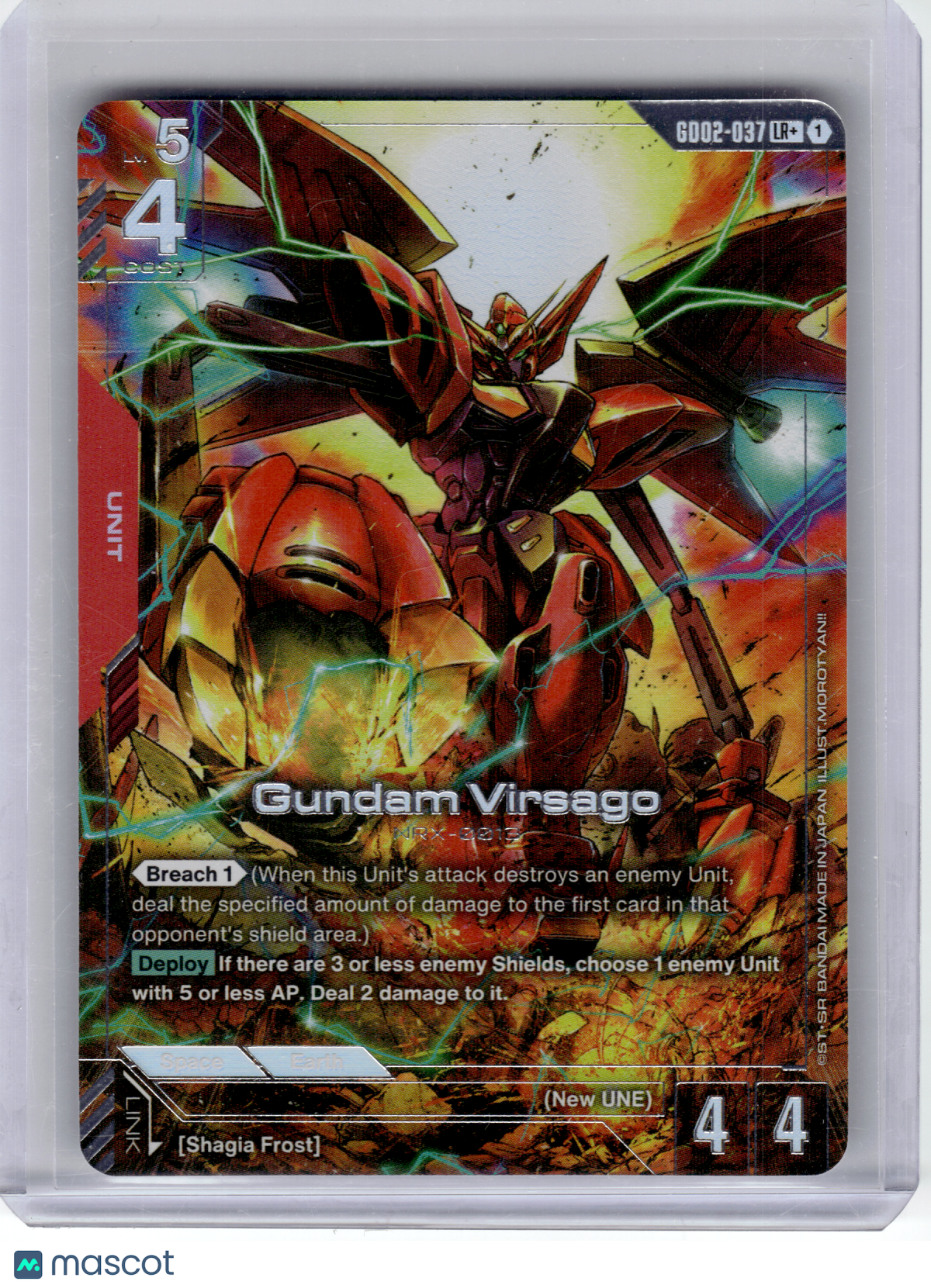 2023 Gundam Card Game—Gundam Virsago #GD02-037 Dual Impact—Legendary Holo
