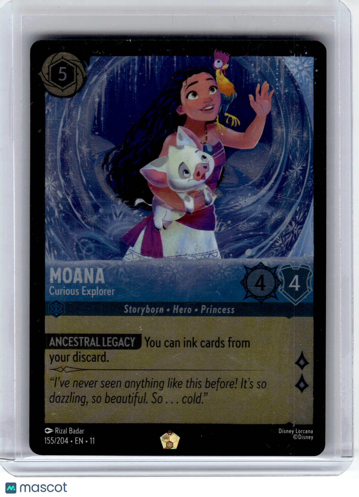 2024 Disney Lorcana—Moana #155/204 Winterspell—Legendary Foil