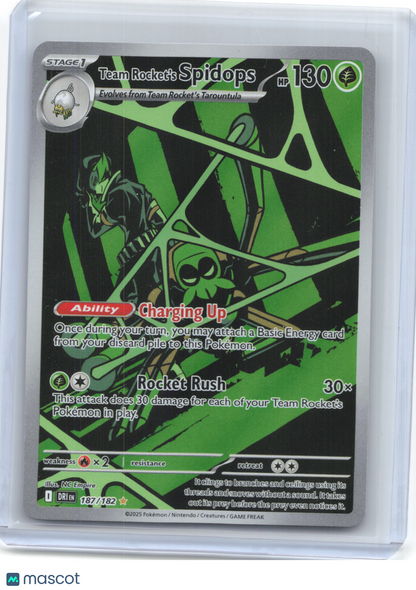 Spidops Destined Rivals 2025 Pokemon—Team Rocket's Spidops #187/182 Destined Rivals—IR Foil ...