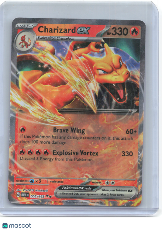 2023 Pokemon—Charizard ex #6/165 Scarlet & Violet 151—Double Rare Foil
