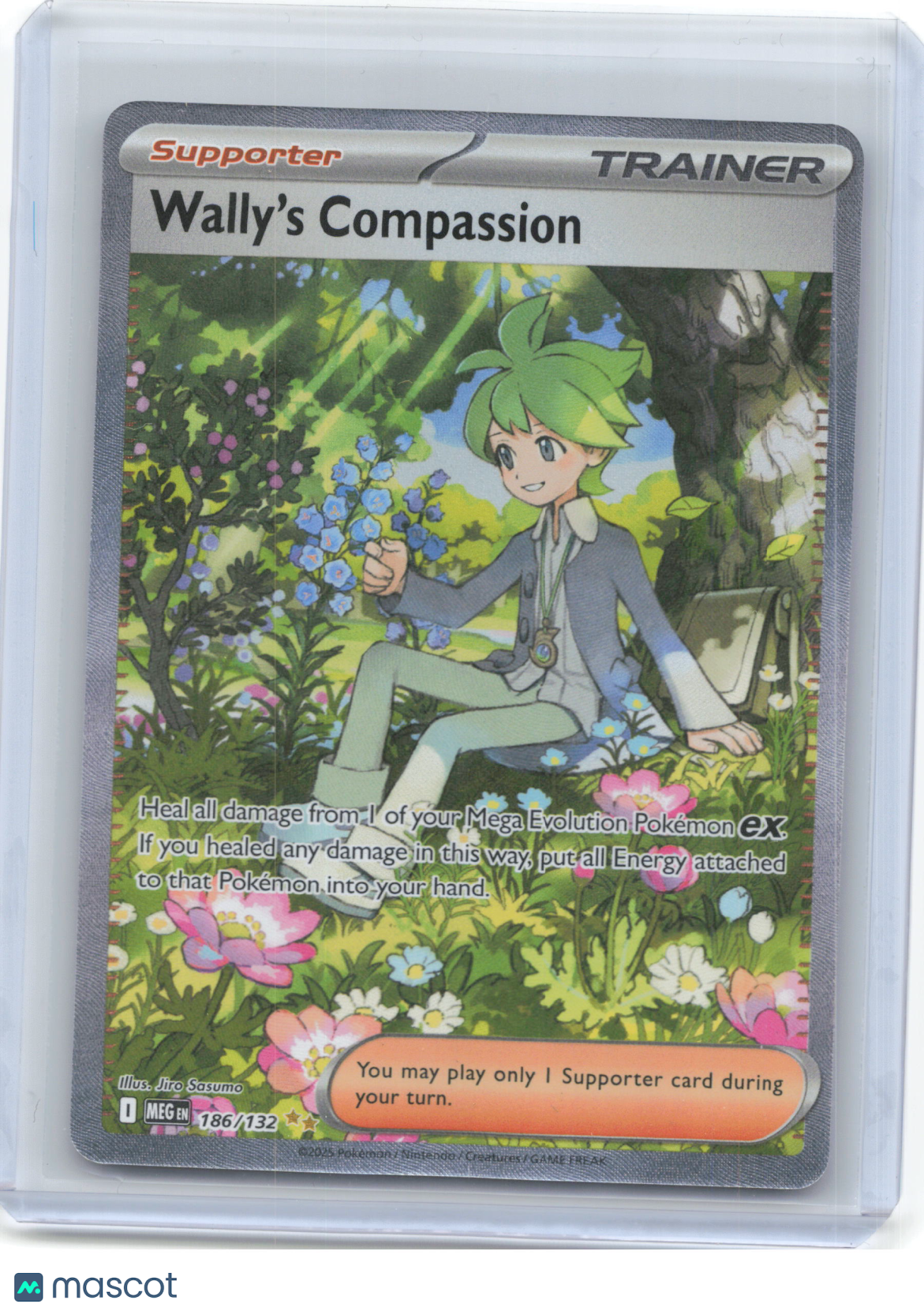 2025 Pokemon—Wally's Compassion #186/132 Mega Evolution—SIR Holo