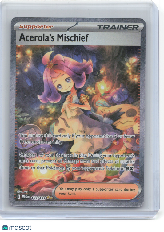 2025 Pokemon—Acerola's Mischief #183/132 Mega Evolution—SIR Holo
