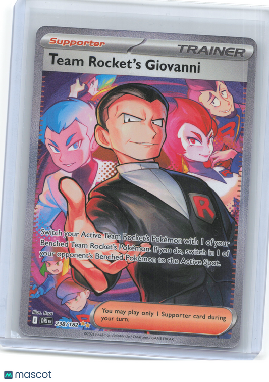 2025 Pokemon—Team Rocket's Giovanni #238/182 Destined Rivals—SIR Holo