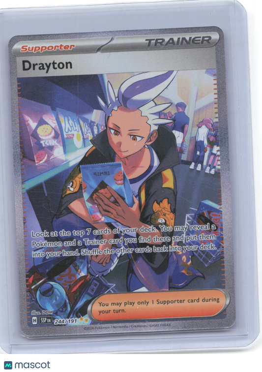 2024 Pokemon—Drayton #244/191 Surging Sparks—Special Illustration Rare Holo