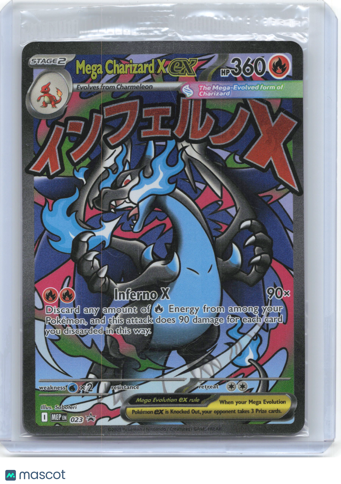 2025 Pokemon—Mega Charizard X ex #023 Mega Evolution Promo Card—[Sealed]