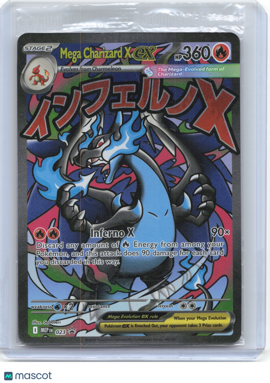 2025 Pokemon—Mega Charizard X ex #023 Mega Evolution Promo Card—[Sealed]