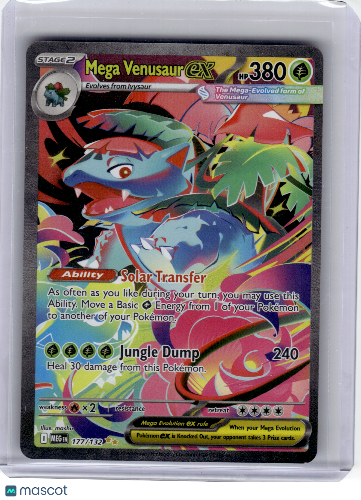 2025 Pokemon—Mega Venusaur EX #177/132 Mega Evolution—Special Illustration Rare