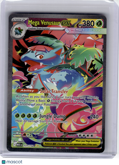 2025 Pokemon—Mega Venusaur EX #177/132 Mega Evolution—Special Illustration Rare