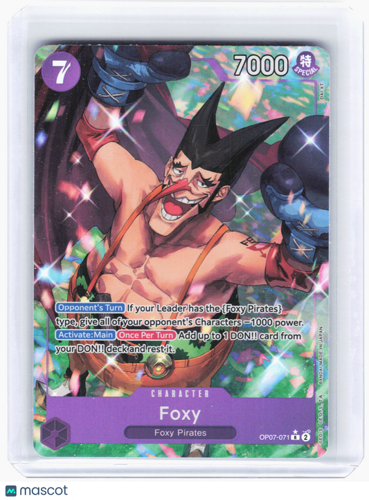 2024 One Piece—Foxy #OP07-071 500 Years in the Future—Rare Foil (Alt Art)
