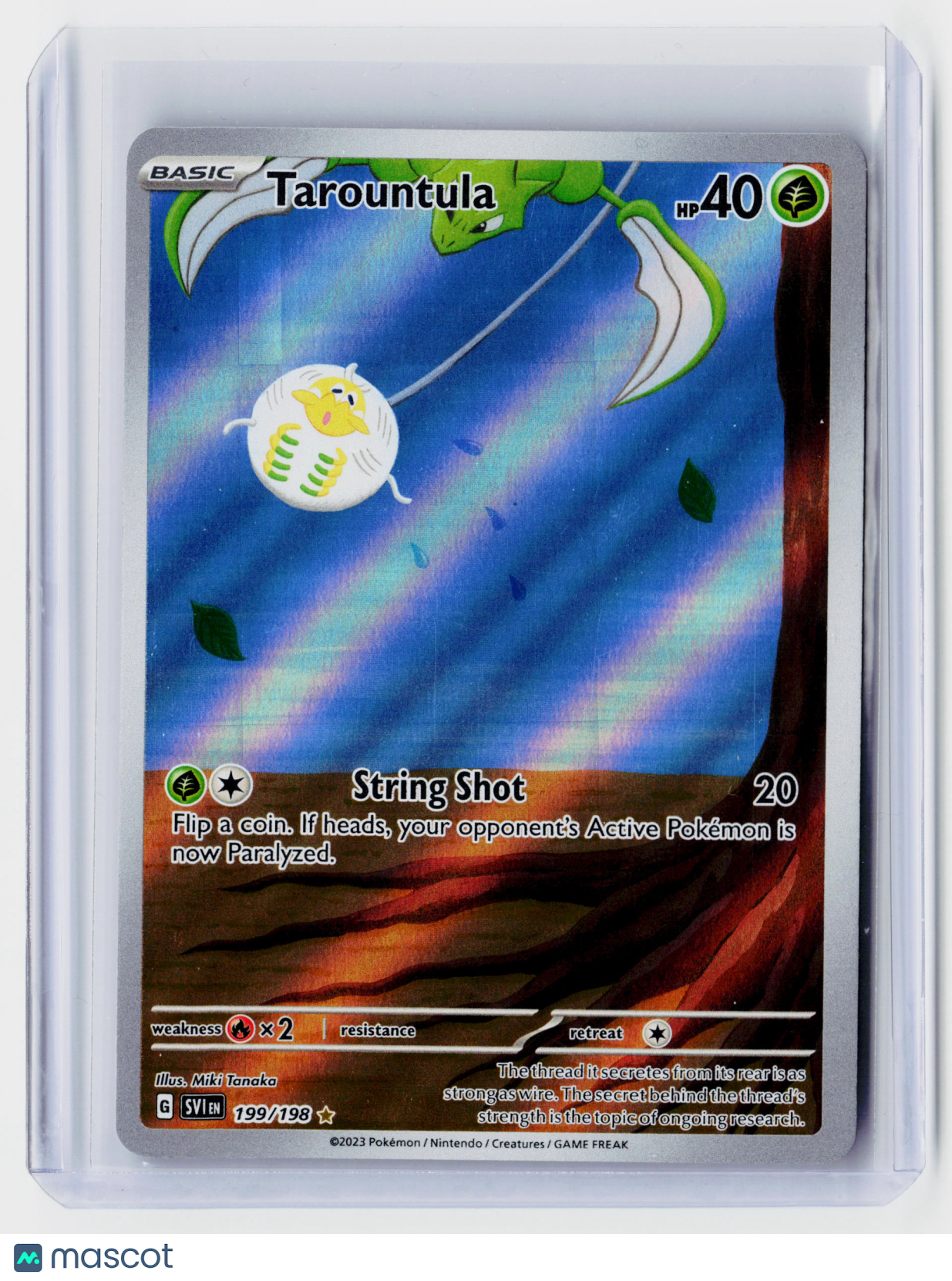 2023 Pokemon—Tarountula #199 Scarlet & Violet Base Set—Illustration Rare Foil