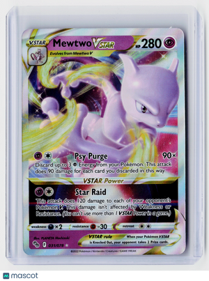 2022 Pokemon—Mewtwo VSTAR #031/078 Pokémon GO—Ultra Rare Holo