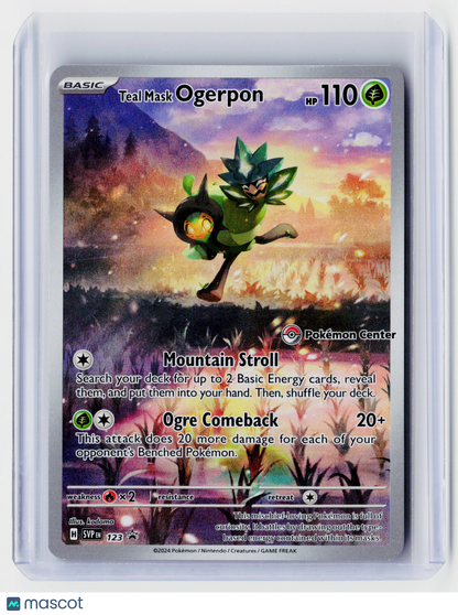 2024 Pokemon—Teal Mask Ogerpon (Pokémon Center) #123 Scarlet & Violet Promos