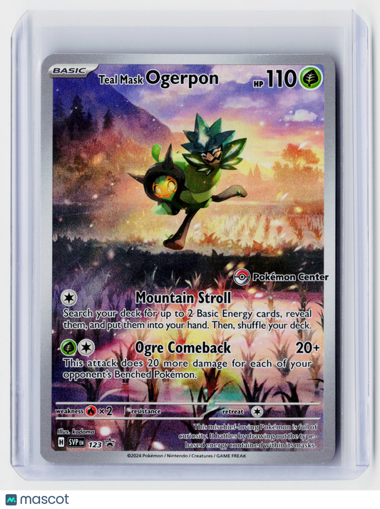 2024 Pokemon—Teal Mask Ogerpon (Pokémon Center) #123 Scarlet & Violet Promos