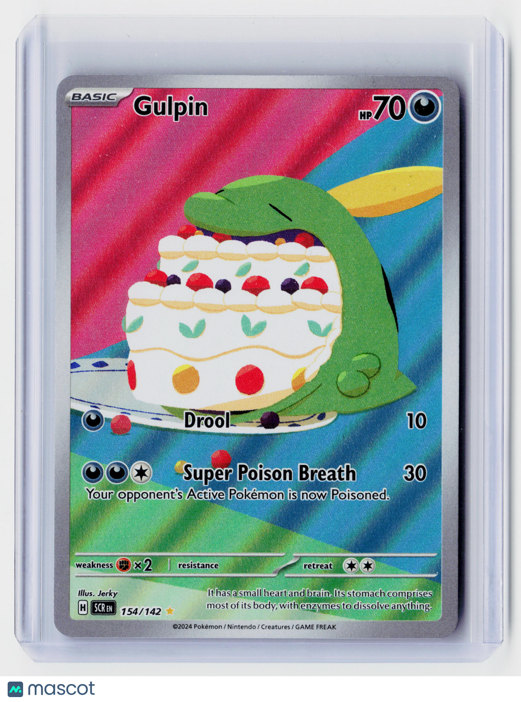 2024 Pokemon—Gulpin #154/142 Stellar Crown—Illustration Rare Foil