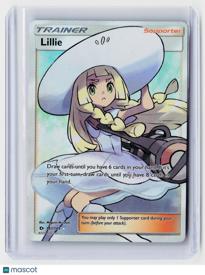 2017 Pokemon—Lillie (Full Art) #147/149 Sun & Moon Base Set—Ultra Rare Holo [MP]